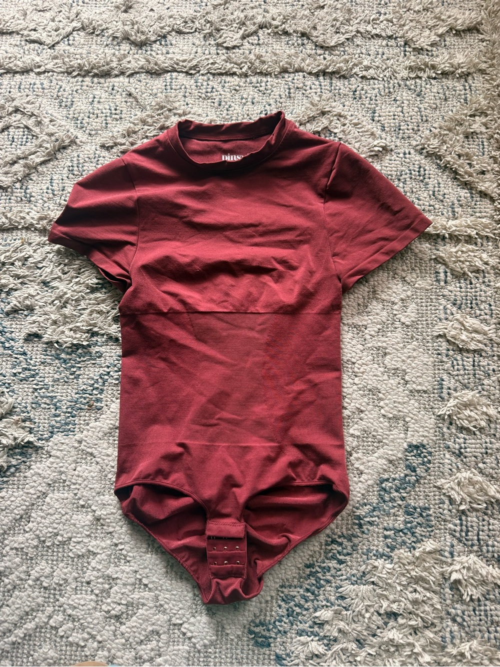Maroon Short Sleeve Bodysuit